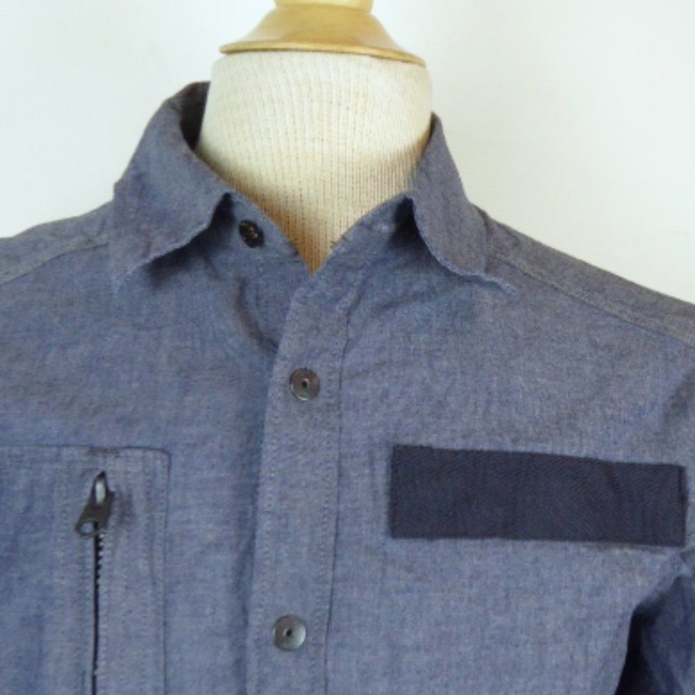 G STAR RAW snap denim SHIRT L shacket cotton